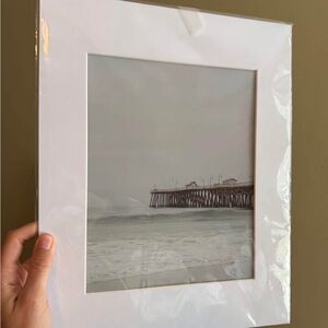 White Picture Frame with Coastal Artwork
